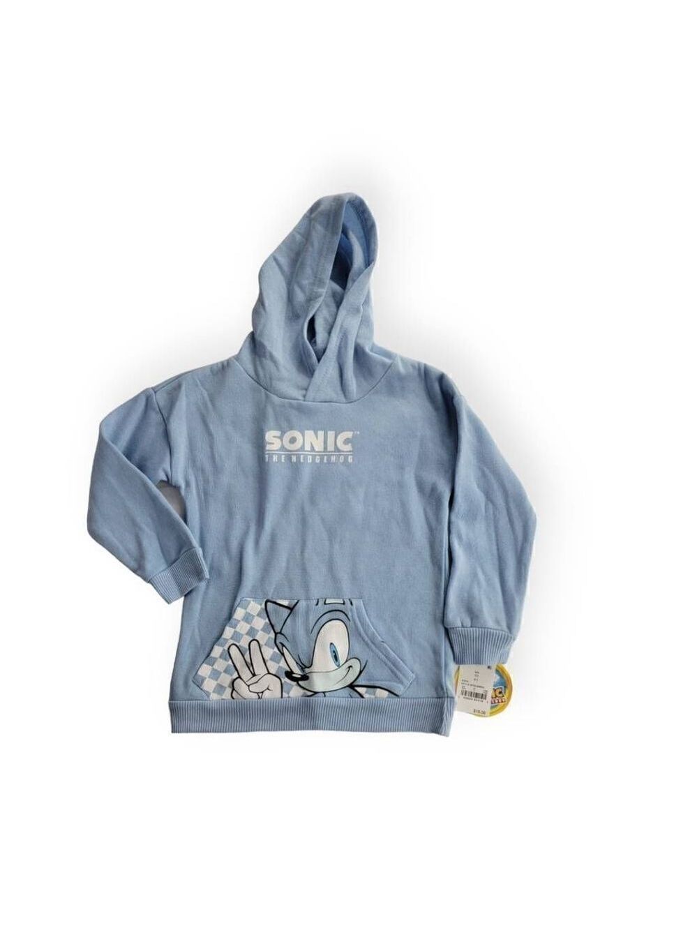 Sega Sonic Light Blue Boy's Hoodie  XS 4/5